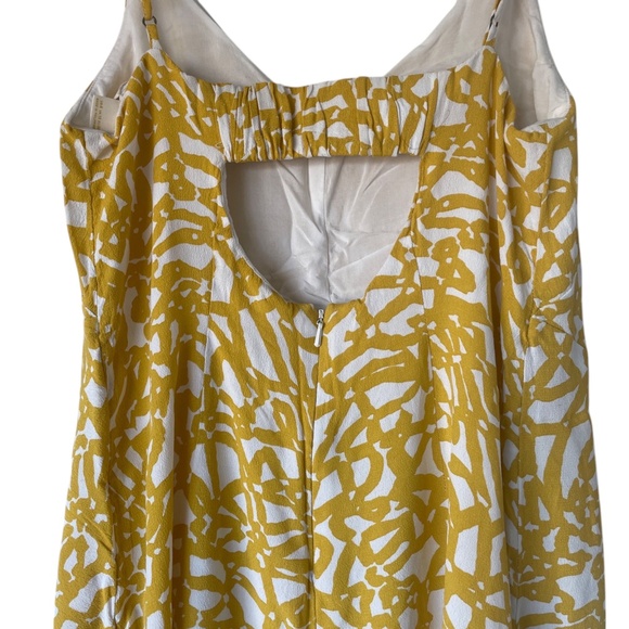 Anthropologie Maeve yellow and cream jumpsuit  Size 6/ EU 38 - Picture 4 of 10